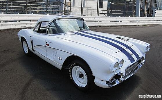 1961 Chevrolet Corvette Fuel-Injected Vintage Racing Car-Image by German Medeot