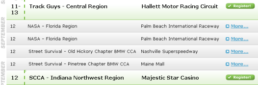 Street Survival events now listed on MotorsportReg.com calendar! Street Survival events now listed on MotorsportReg.com calendar!