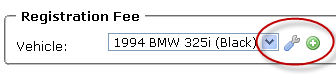 Edit a vehicle from the registration form