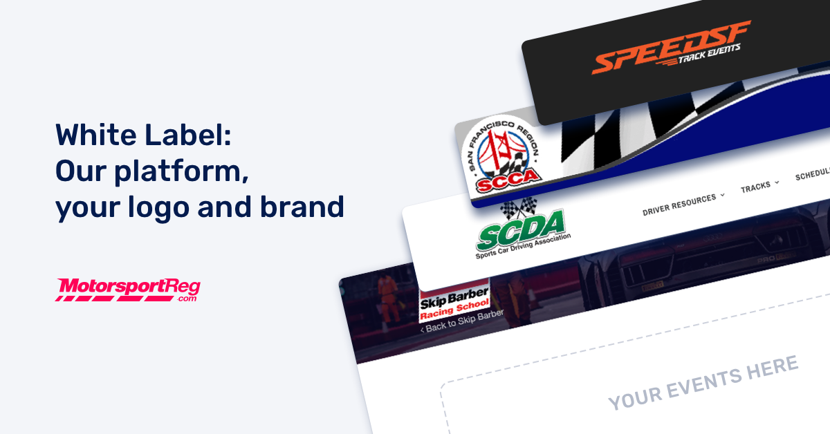 white label motorsport membership, licensing and event registration software